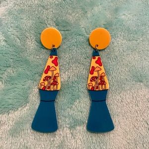 Mushroom Lava Lamp Earrings